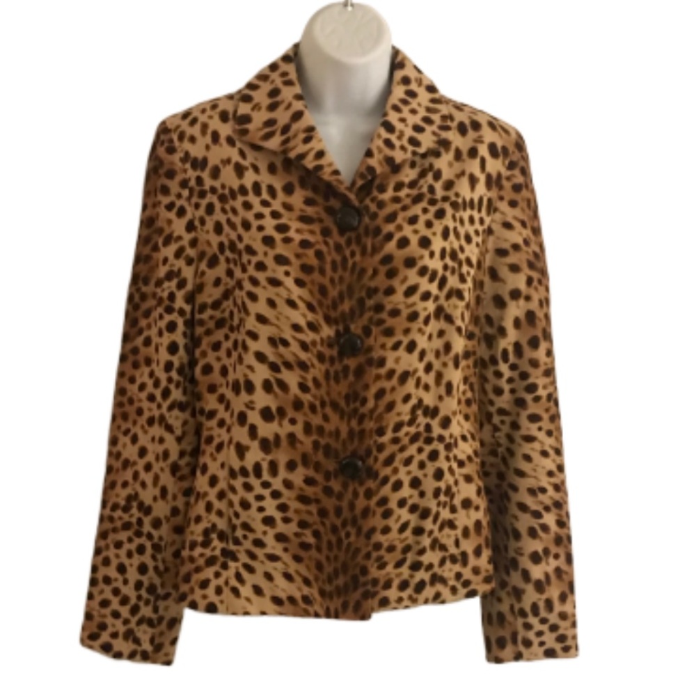Vintage Jones New York Cheetah Print Blazer